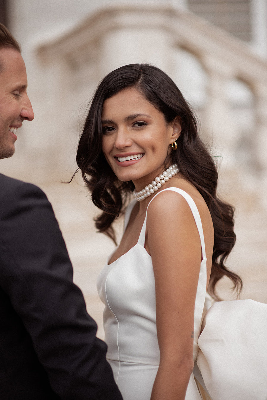 Trio Wedding Pearl Necklace